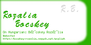 rozalia bocskey business card